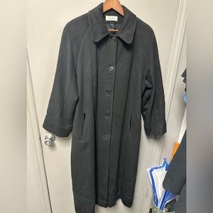 Calvin Kline black long wool coat